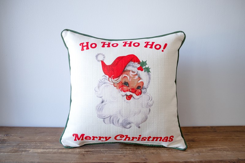 Ho Ho Ho Vintage Santa Pillow CHR0317