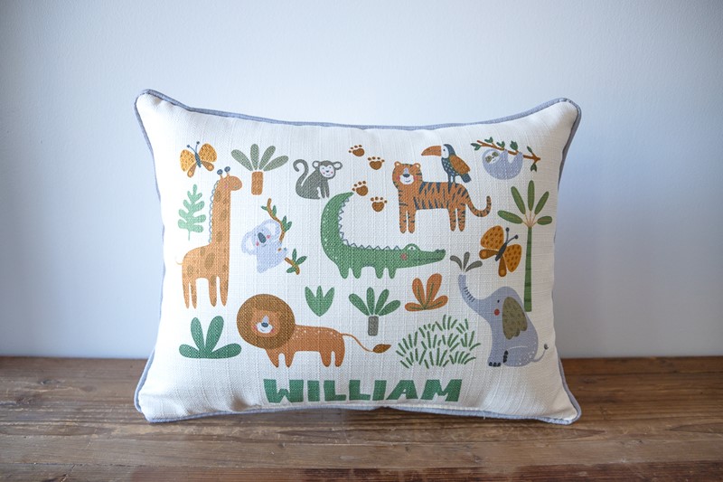Safari Cluster Name Pillow CHI0083