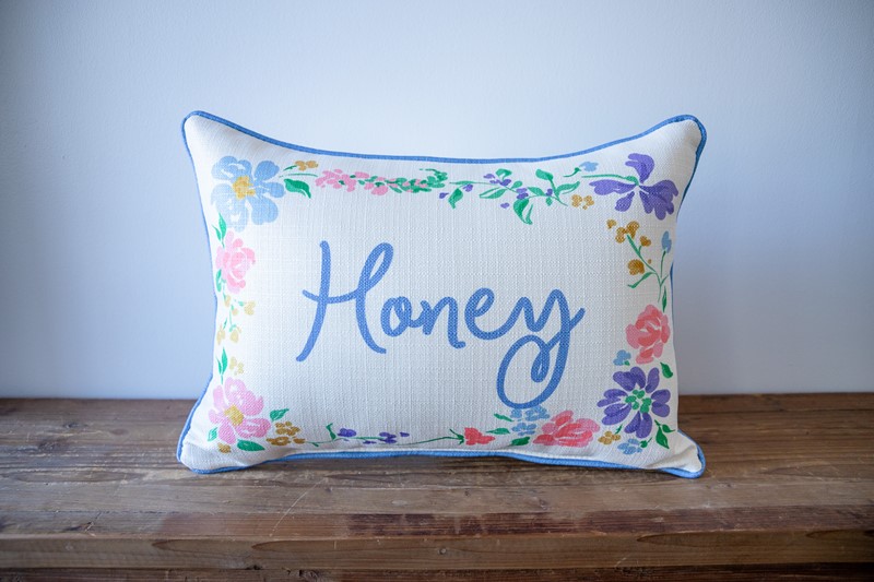 Romantic Floral Name Pillow TXT1146
