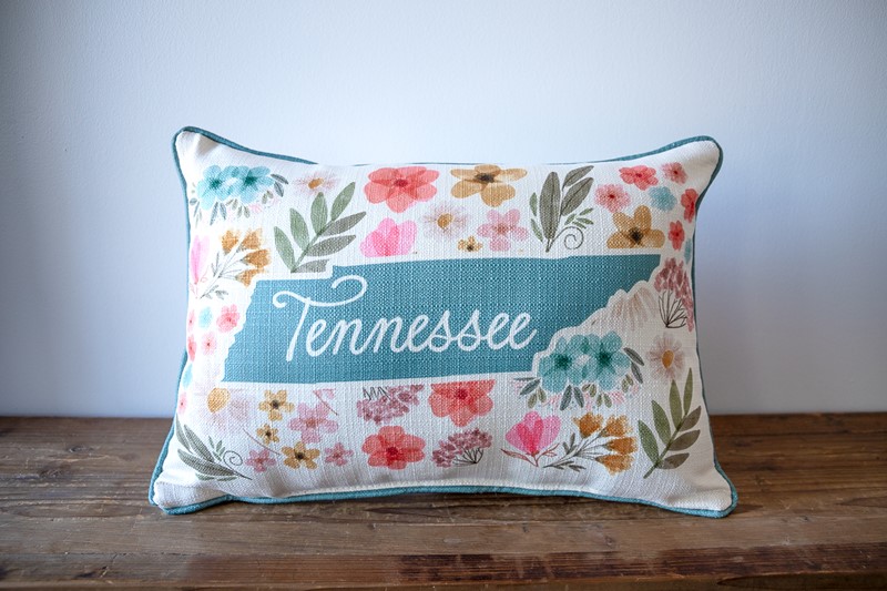 Spring Flower Cut Out State Pillow STE0858