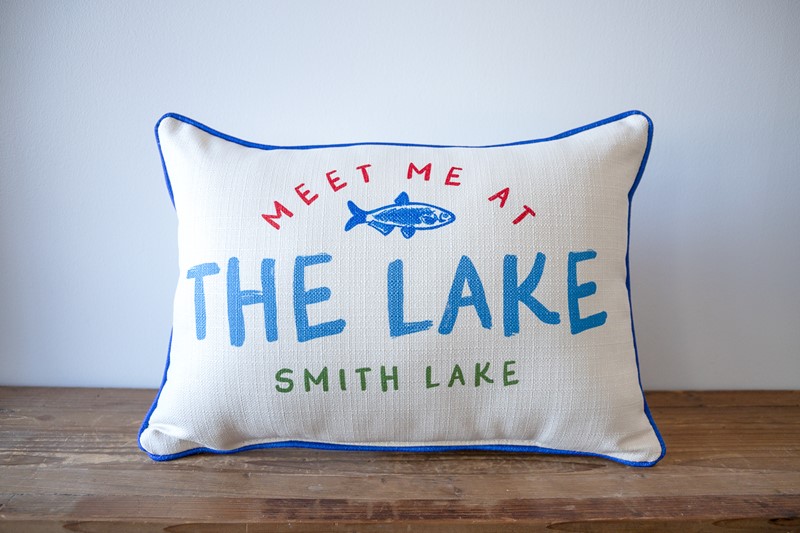 Meet Me at the Lake Rectangle Pillow LAK0018