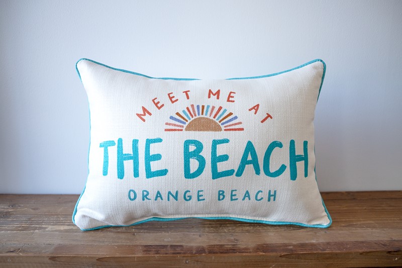 Meet Me at the Beach Rectangle Pillow BEA0078