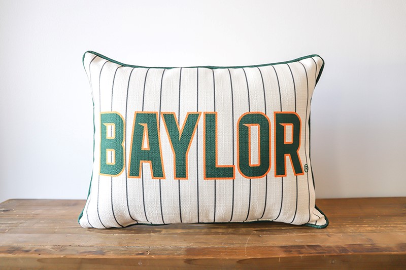 Baylor Baseball Pinstripe Pillow BU0030