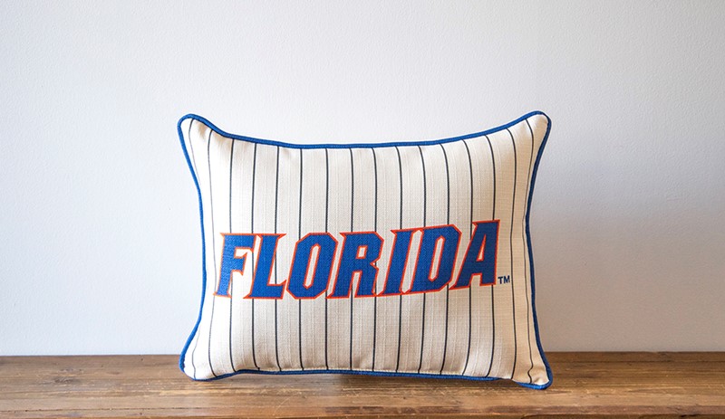 Florida Baseball Pinstripe (Rectangle) Pillow UF0025