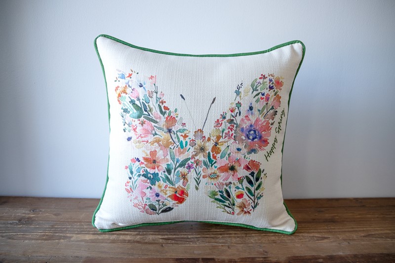 Floral Butterfly Pillow TXT1149