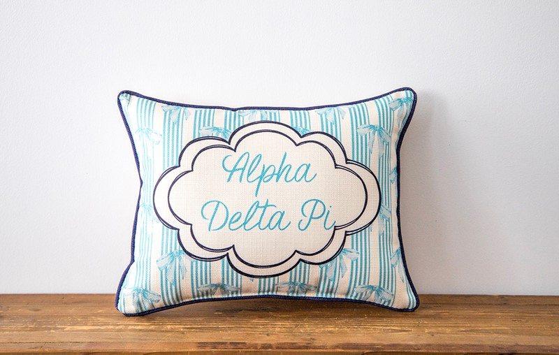 Bow Pattern Alpha Delta Pi Pillow SOR0043-ADPI