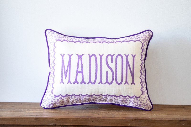 Floral Pattern Name Pillow CHI0096