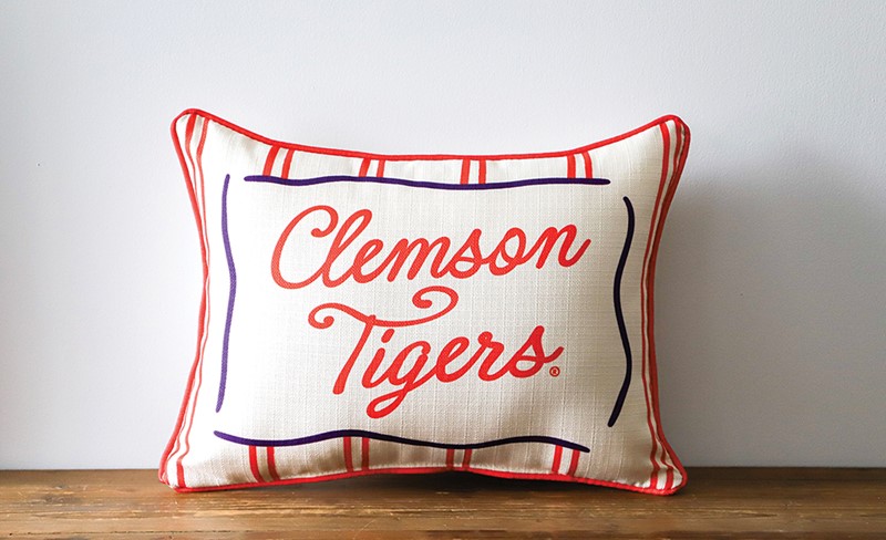 Clemson Tigers Collegiate Stripe Pillow CU0034