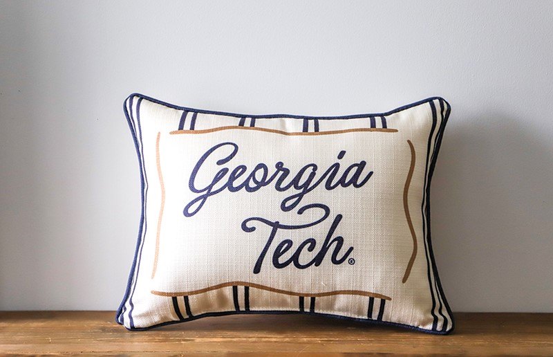 Georgia Tech Collegiate Stripe Pillow GT0027
