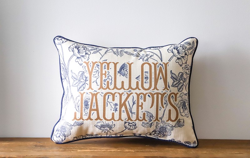 Yellow Jackets Toile Pillow GT0028
