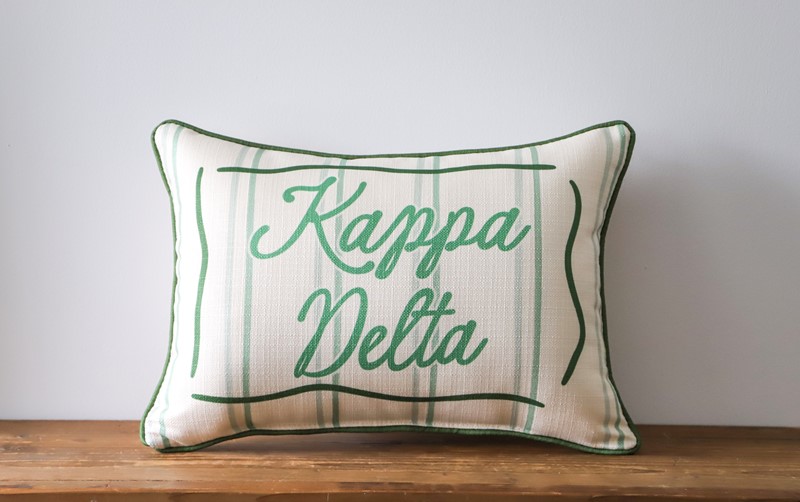 Sorority Stripe Kappa Delta Pillow SOR0045-KD
