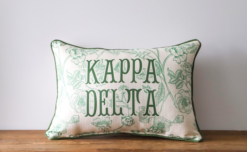 Sorority Toile Kappa Delta Pillow SOR0046-KD