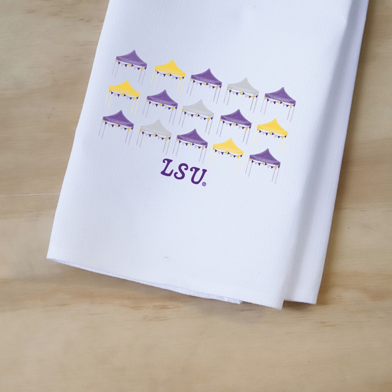 LSU Tailgate Tents Collegiate Tea Towel FAL0071LSUTT
