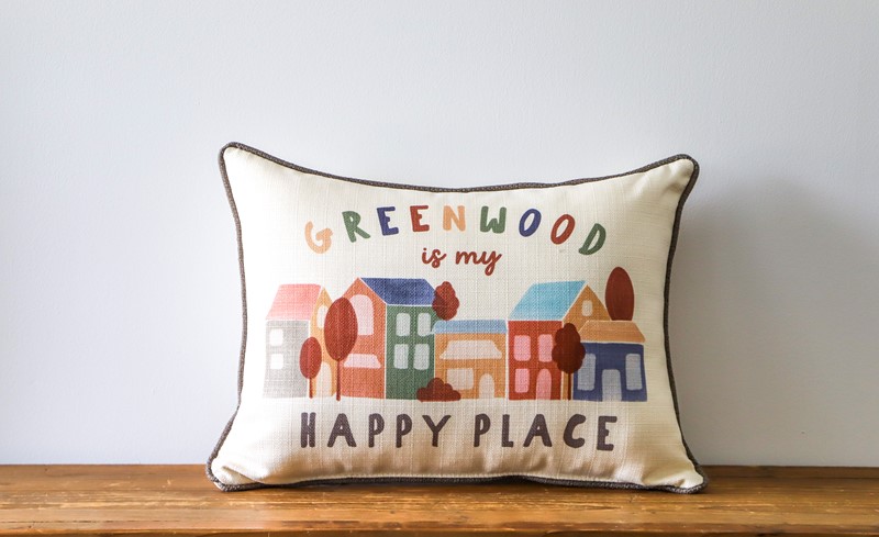 Dreamy Hometown Happy Place Pillow STE0893