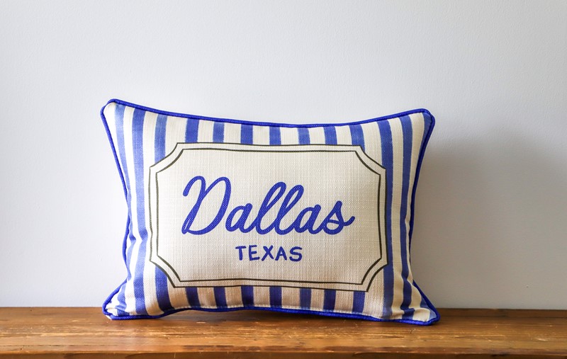 French Stripe Hometown Pillow STE0910