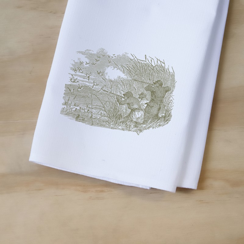 Duck Hunting Scene Tea Towel FAL0077TT