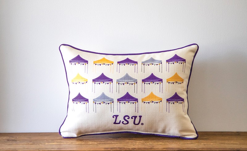 LSU Tailgate Tents Collegiate Pillow FAL0071LSU