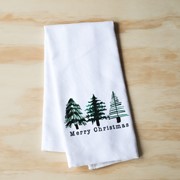 Three Trees Merry Christmas Tea Towel CHR0034TT View 2