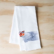 Warm Floral Watercolor State Tea Towel STE0107TT View 2