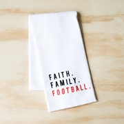 Poster Faith, Family, Football Tea Towel TXT0590TT View 2