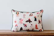 Happy Pawlidays Painted Dogs Pillow CHR0261 View 2