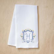 Spring Initial Crest Tea Towel TXT0835TT View 2