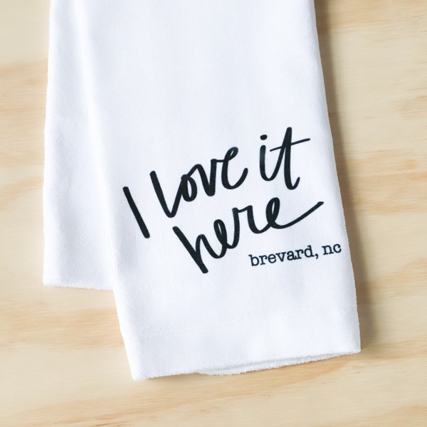I Love It Here City Tea Towel