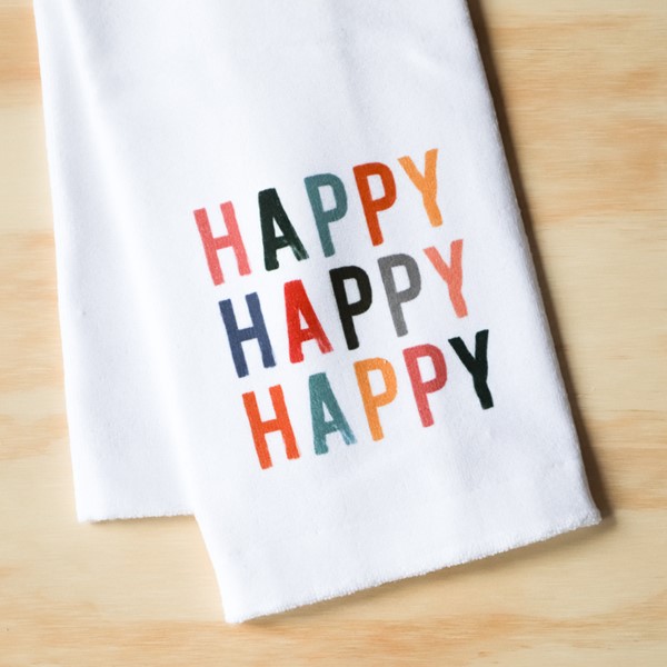 Happy, Happy, Happy Tea Towel TXT0571TT