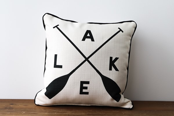 Lake with Crossed Oars Pillow