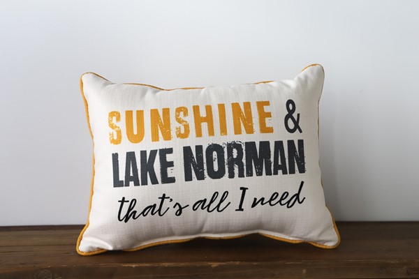 Custom Sunshine & Lake Pillow