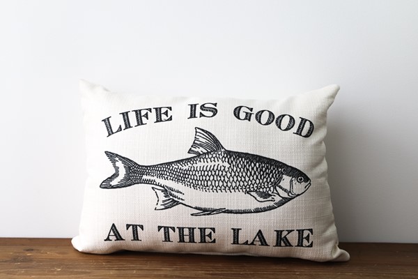 Life is Good at the Lake Pillow