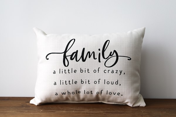 Family, a Whole Lot of Love Pillow