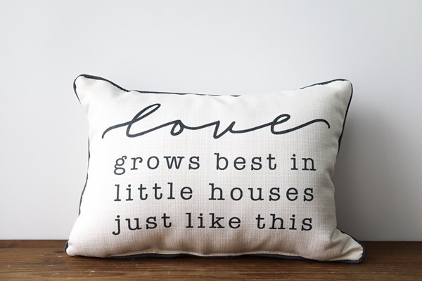 Love Grows Best Script Pillow TXT0387