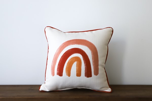 Terra Cotta Rainbow Pillow
