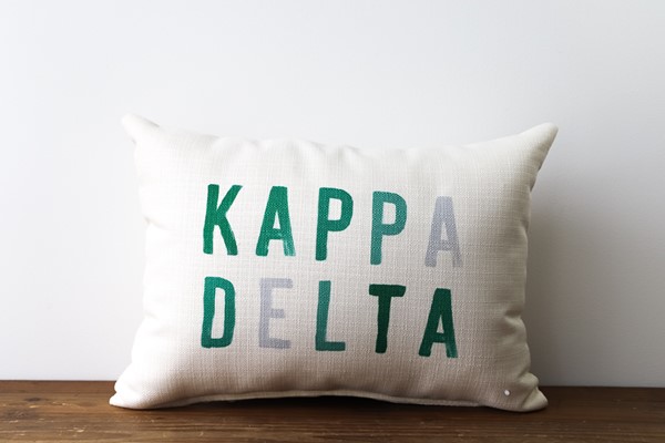 Kappa Delta Sorority Tones Pillow