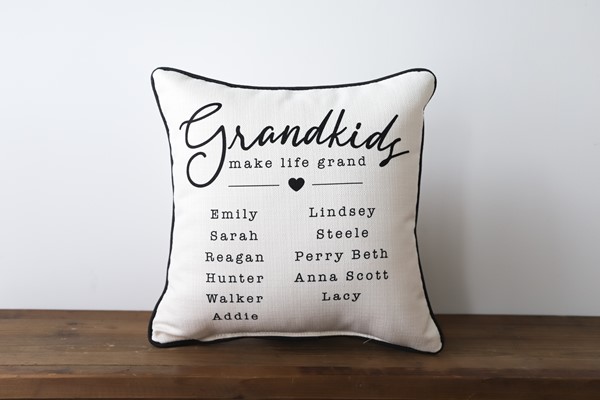 Make Life Grand Names Square Pillow