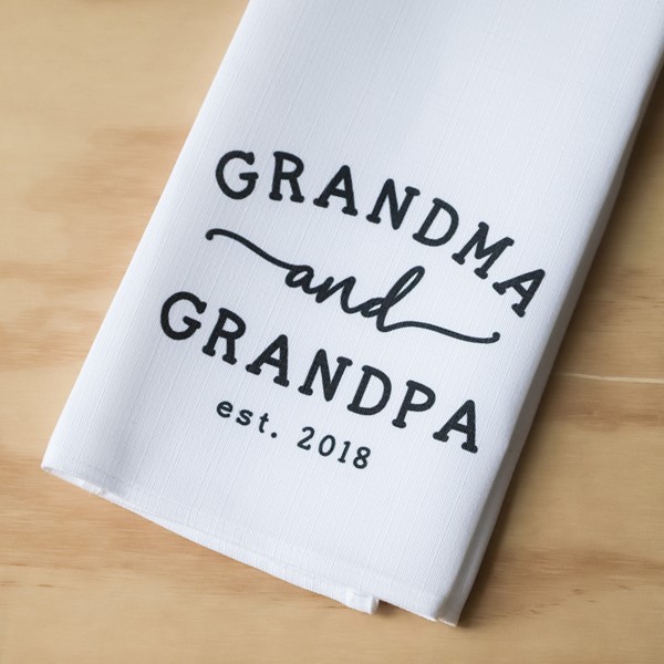 Grandparents Established Tea Towel