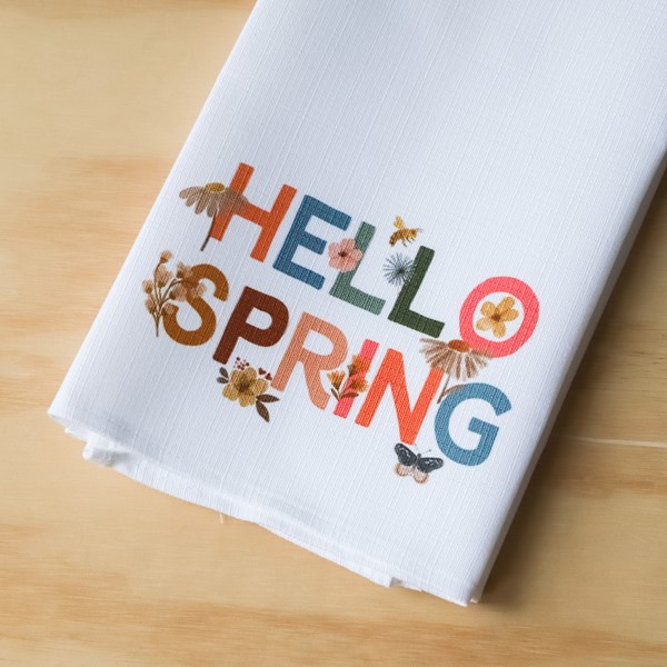 Hello Spring Woodland Tea Towel SEA0044TT