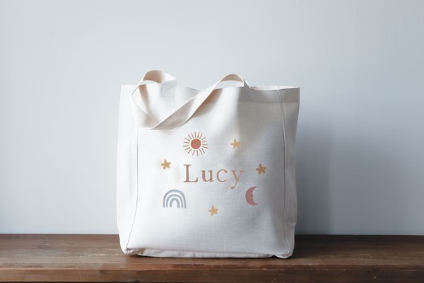 Boho Girl Name Tote