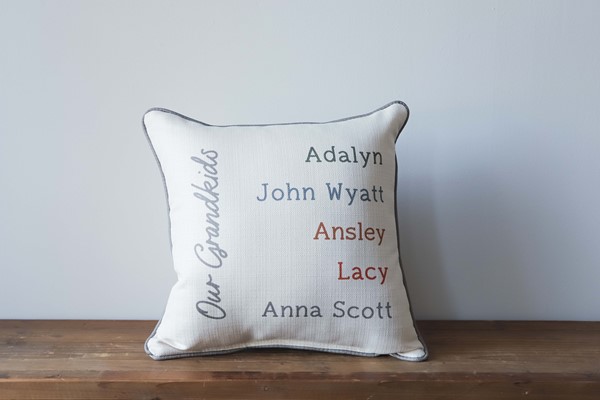Our Grandkids Names Pillow