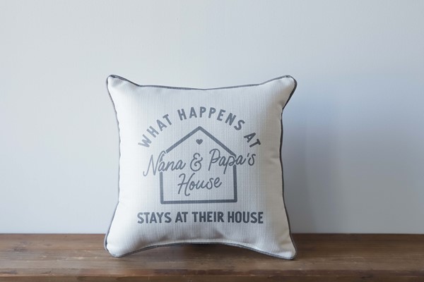 What Happens at Grandparents' House Pillow