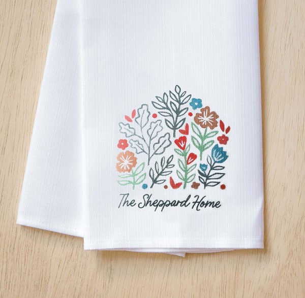 Floral Family Home Tea Towel
