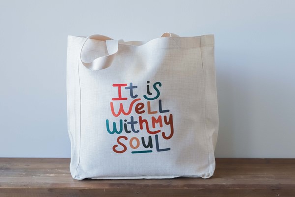 Handwritten It is Well Tote
