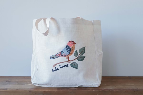 Take Heart Charming Bird Tote