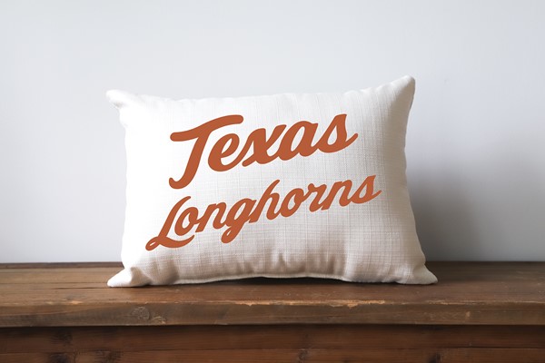 Texas Longhorn Script Pillow UT0004