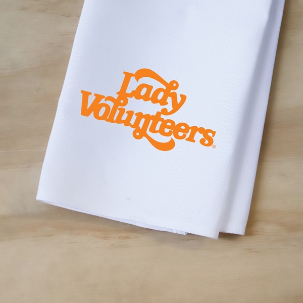 Lady Volunteers Script Logo Tea Towel