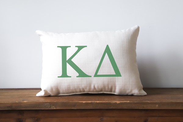 Sorority Large Letter Kappa Delta Pillow
