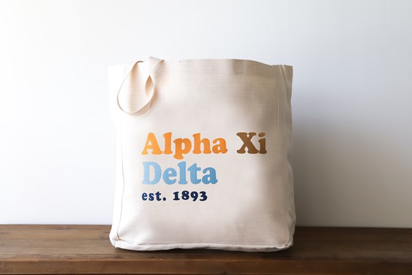 Retro Sorority Name Tote