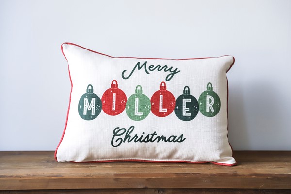 Merry State Christmas Pillow | Little Birdie