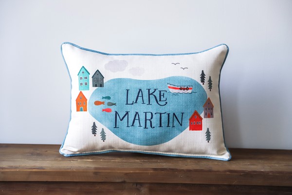 Whimsical Lake Pillow
